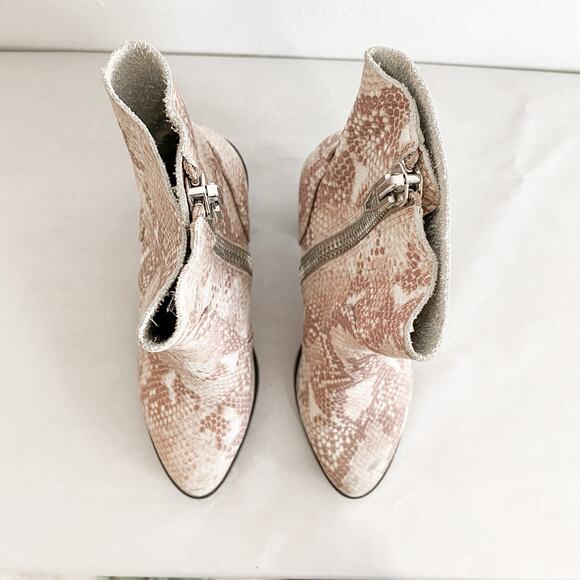 Dolce Vita Samie Snakeskin Leather Bootie 6.5 - Picture 7 of 13